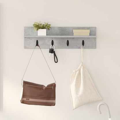 Wall-Mounted Coat Rack Wall-Mounted Concrete Grey