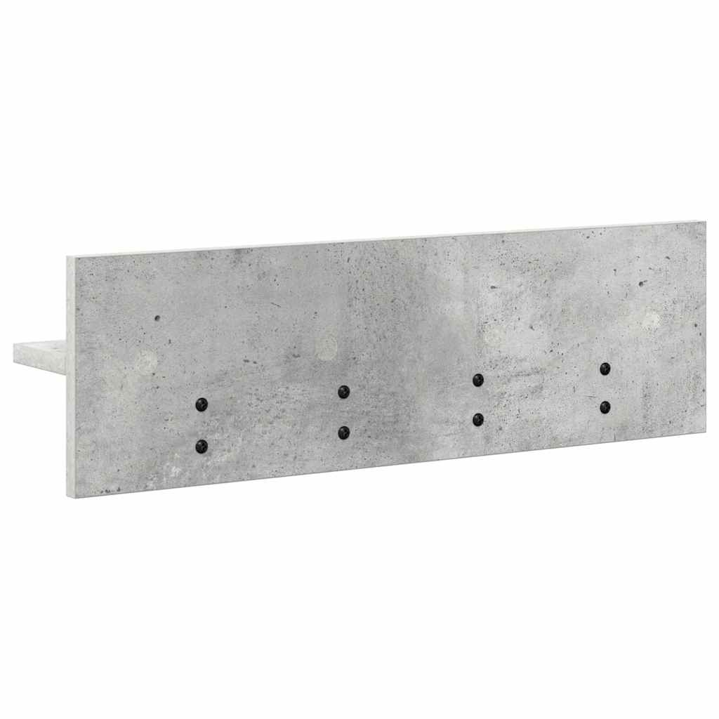 Wall-Mounted Coat Rack Concrete Grey 60 x 10.5 x 18 cm