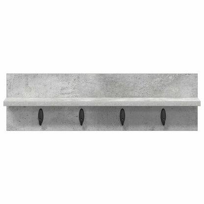 Wall-Mounted Coat Rack Concrete Grey 60 x 10.5 x 18 cm