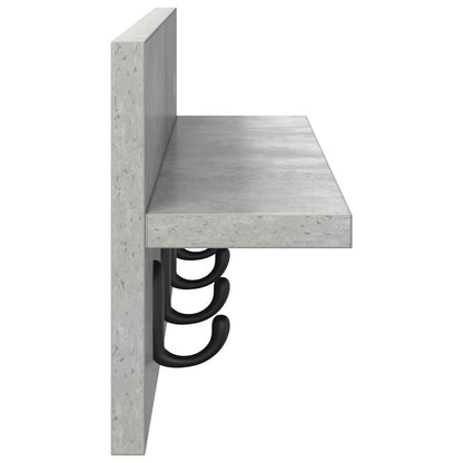 Wall-Mounted Coat Rack Wall-Mounted Concrete Grey