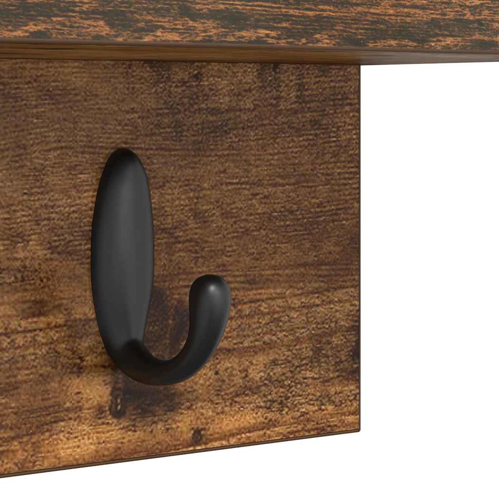 Wall-Mounted Coat Rack Wall-Mounted Smoked Oak Engineered wood