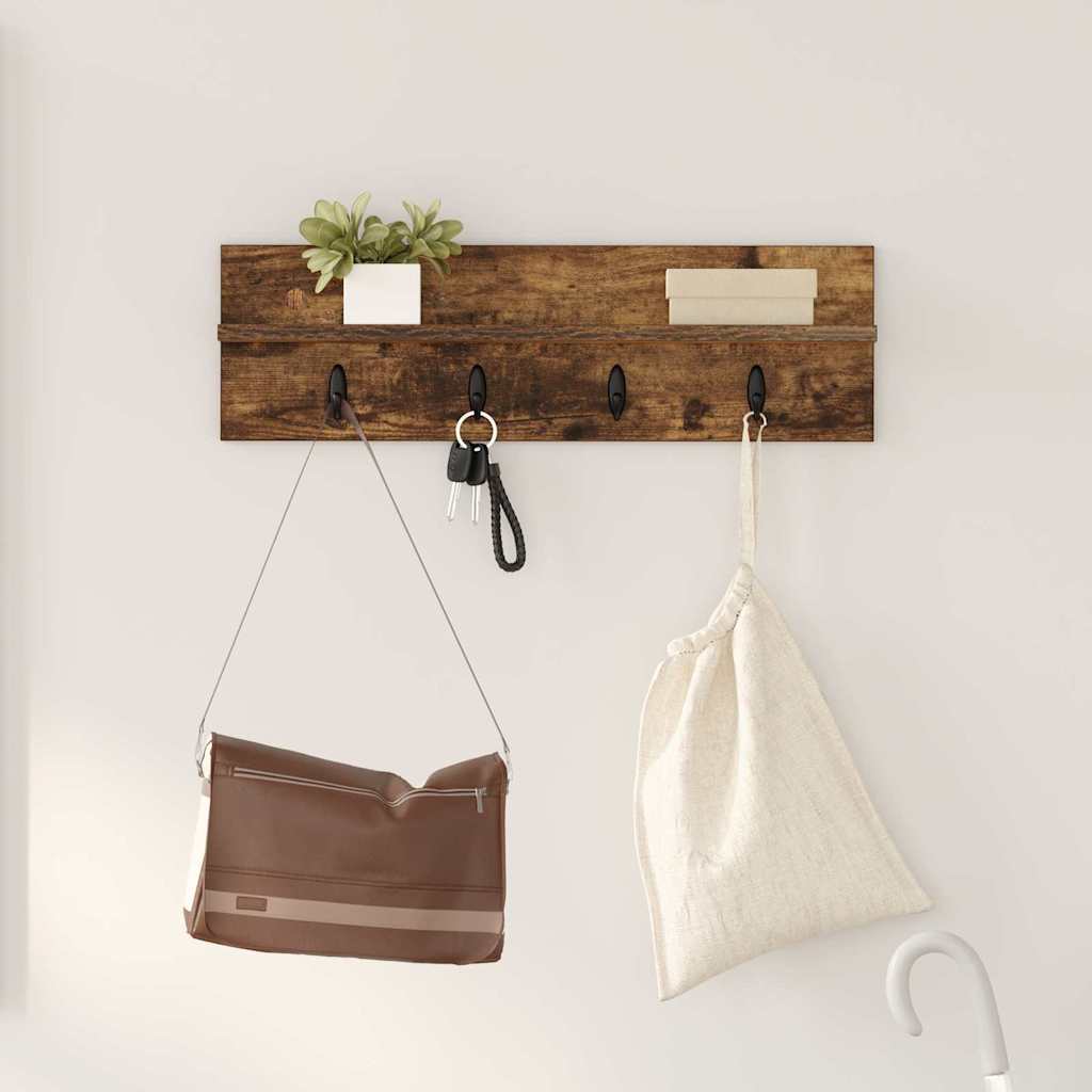 Wall-Mounted Coat Rack Wall-Mounted Smoked Oak Engineered wood