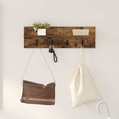 Wall-Mounted Coat Rack Wall-Mounted Smoked Oak Engineered wood