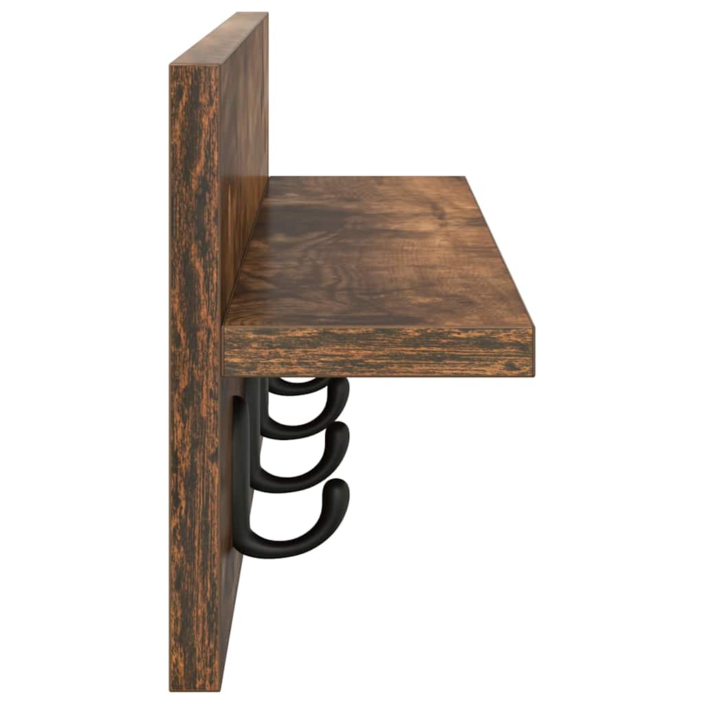 Wall-Mounted Coat Rack Wall-Mounted Smoked Oak Engineered wood