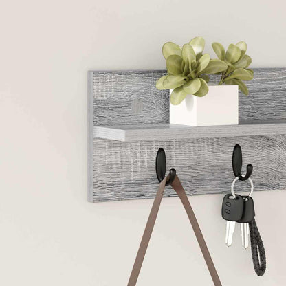 Wall-Mounted Coat Rack Wall-Mounted Grey Sonoma Engineered wood