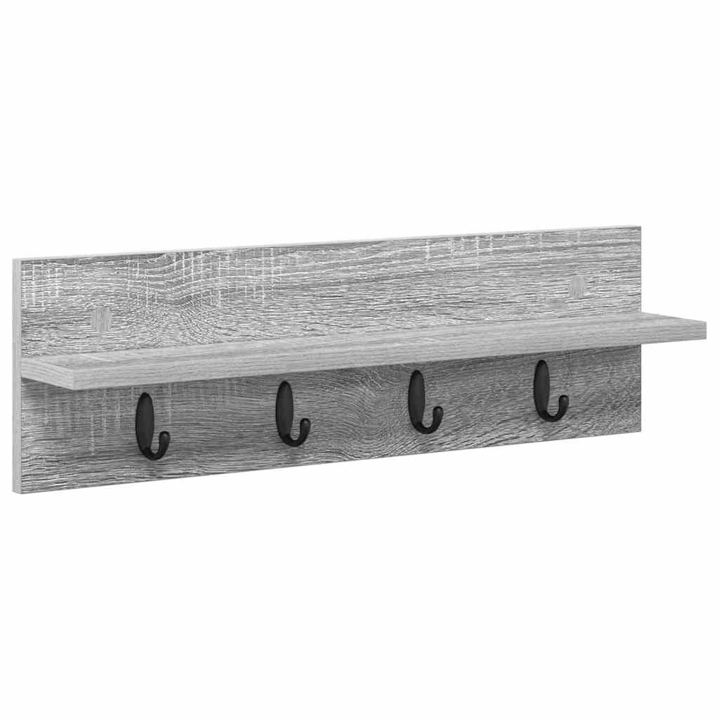 Wall-Mounted Coat Rack Grey Sonoma 60 x 10.5 x 18 cm