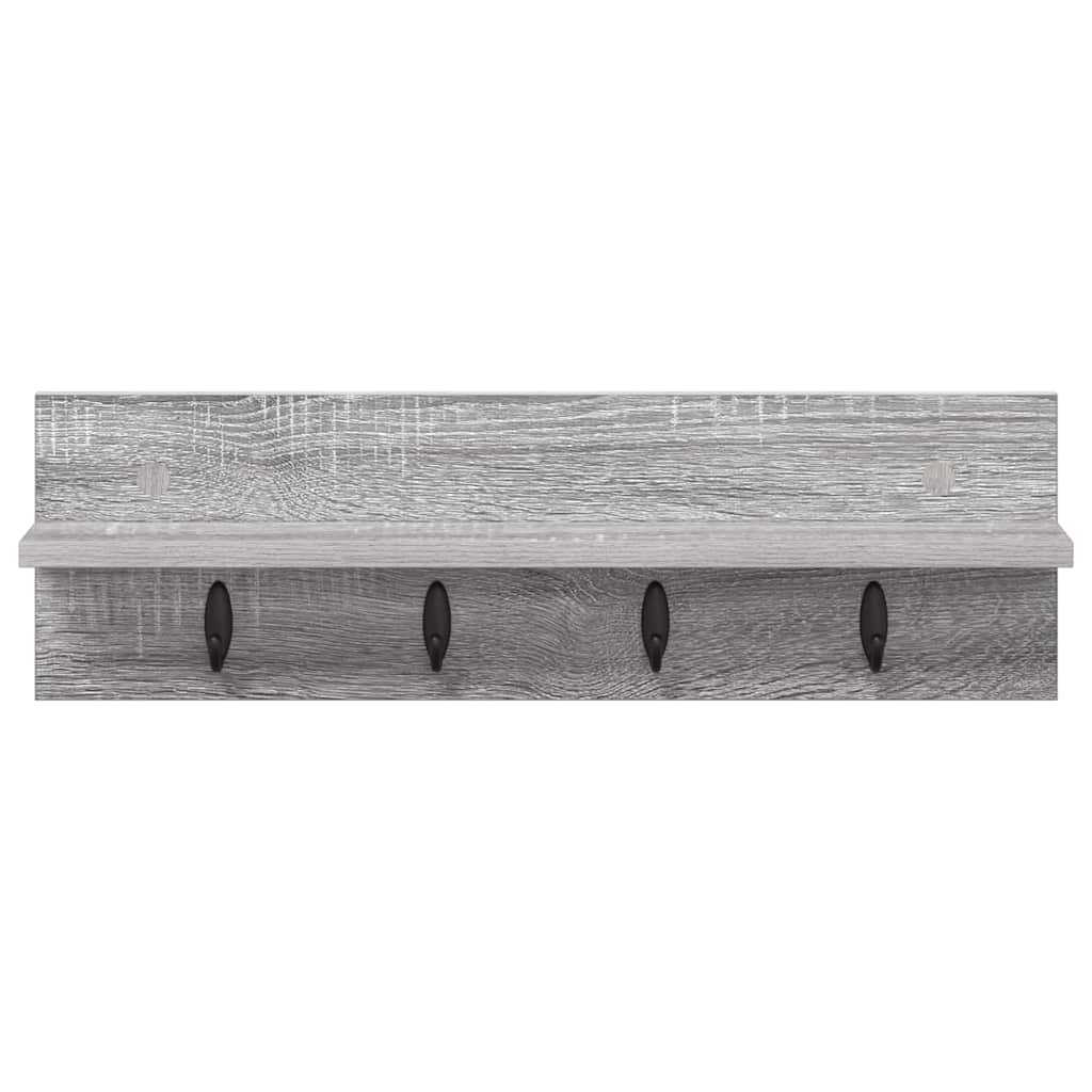 Wall-Mounted Coat Rack Grey Sonoma 60 x 10.5 x 18 cm