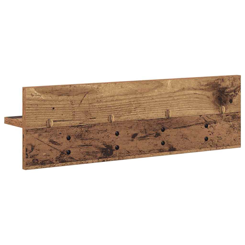 Wall-Mounted Coat Rack Wall-mounted Old Wood 60 x 10.5 x 18 cm