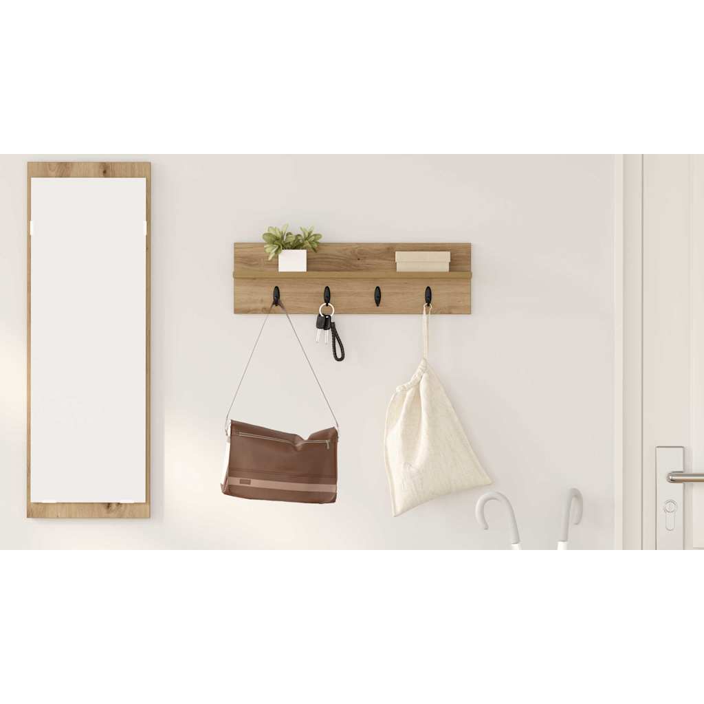 Wall-Mounted Coat Rack Artisan Oak 60 x 10.5 x 18 cm