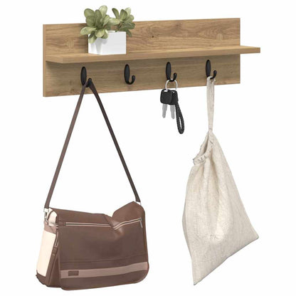 Wall-Mounted Coat Rack Artisan Oak 60 x 10.5 x 18 cm