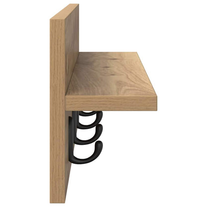 Wall-Mounted Coat Rack Artisan Oak 60 x 10.5 x 18 cm