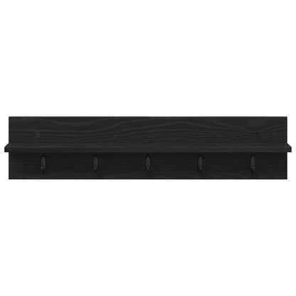 Wall-Mounted Coat Rack Wall-mounted Black Oak 80 x 10.5 x 18 cm