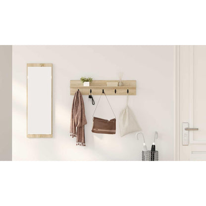 Wall-Mounted Coat Rack Sonoma Oak 80 x 10.5 x 18 cm