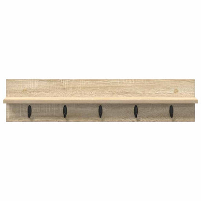 Wall-Mounted Coat Rack Sonoma Oak 80 x 10.5 x 18 cm