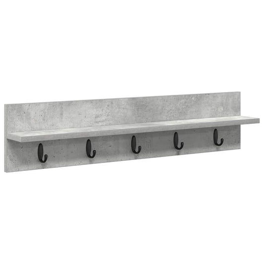Wall-Mounted Coat Rack Concrete Grey 80 x 10.5 x 18 cm