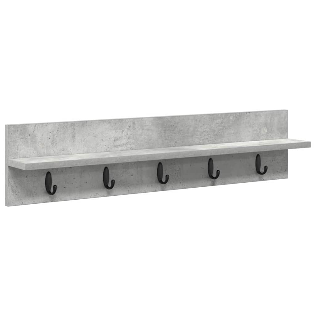 Wall-Mounted Coat Rack Wall-Mounted Concrete Grey