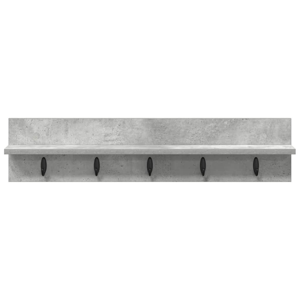 Wall-Mounted Coat Rack Wall-Mounted Concrete Grey