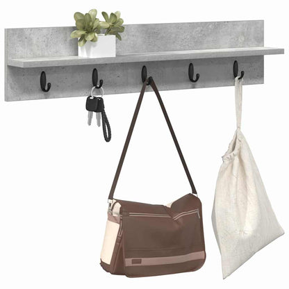 Wall-Mounted Coat Rack Wall-Mounted Concrete Grey