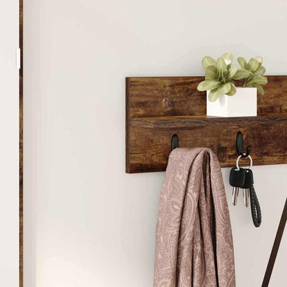 Wall-Mounted Coat Rack Wall-Mounted Smoked Oak Engineered wood