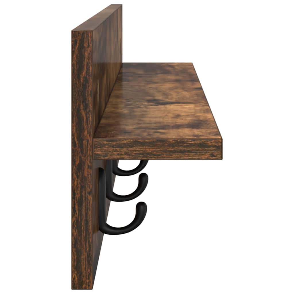 Wall-Mounted Coat Rack Wall-Mounted Smoked Oak Engineered wood