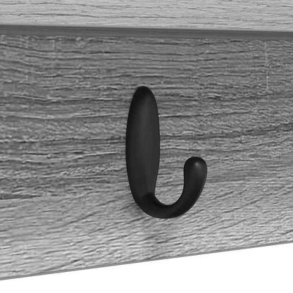 Wall-Mounted Coat Rack Grey Sonoma 80 x 10.5 x 18 cm