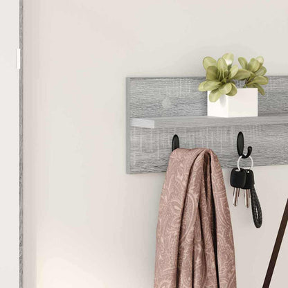 Wall-Mounted Coat Rack Grey Sonoma 80 x 10.5 x 18 cm