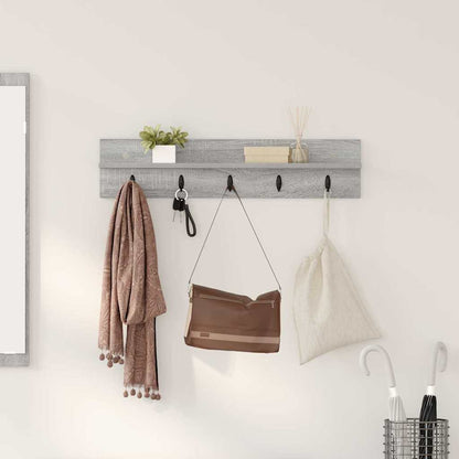 Wall-Mounted Coat Rack Grey Sonoma 80 x 10.5 x 18 cm