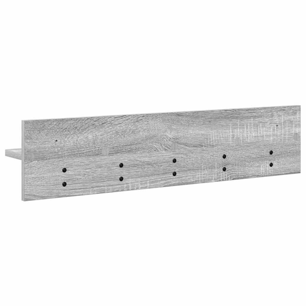 Wall-Mounted Coat Rack Grey Sonoma 80 x 10.5 x 18 cm