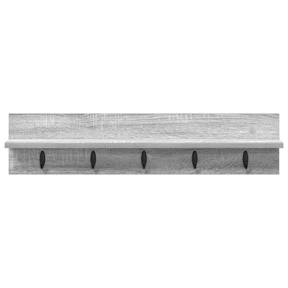 Wall-Mounted Coat Rack Grey Sonoma 80 x 10.5 x 18 cm