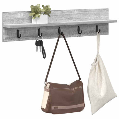 Wall-Mounted Coat Rack Grey Sonoma 80 x 10.5 x 18 cm