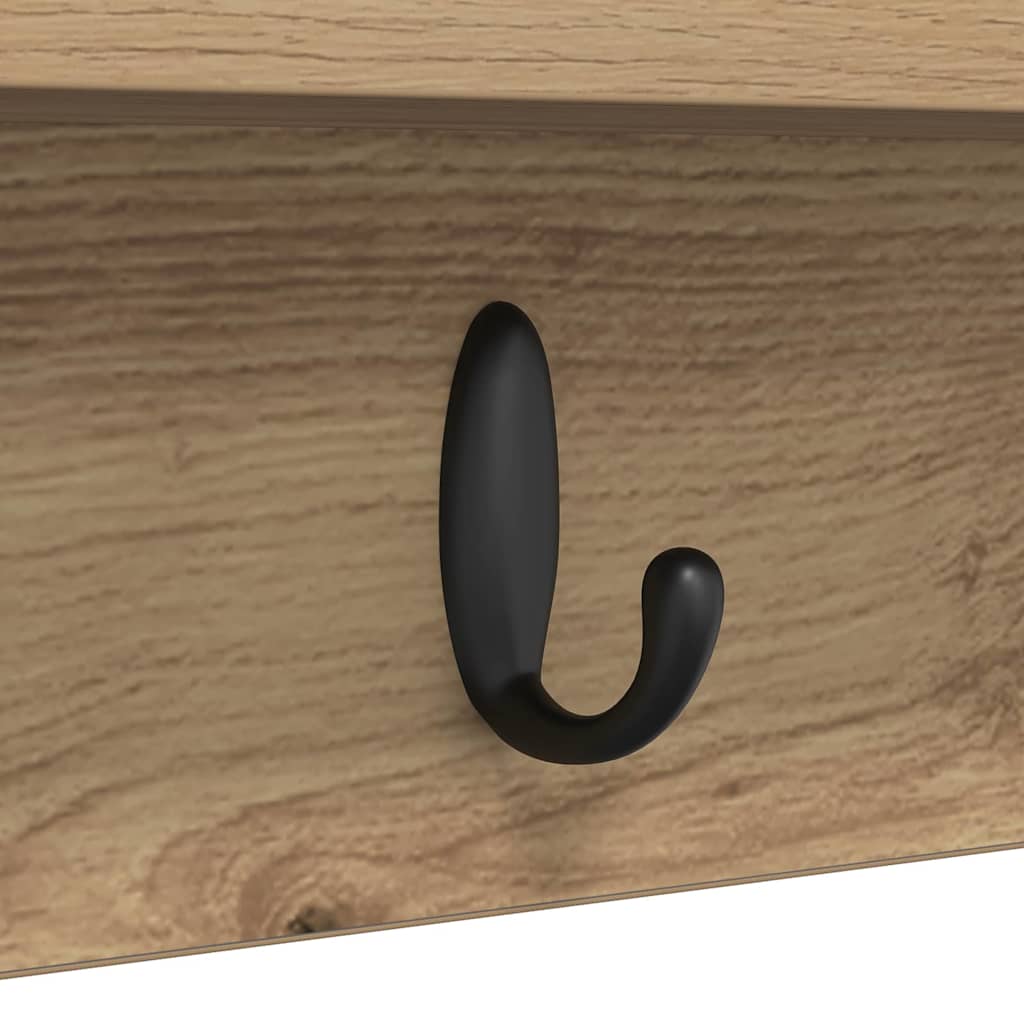 Wall-Mounted Coat Rack Artisan Oak 80 x 10.5 x 18 cm