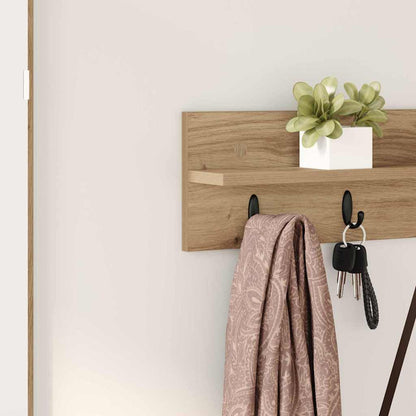 Wall-Mounted Coat Rack Artisan Oak 80 x 10.5 x 18 cm