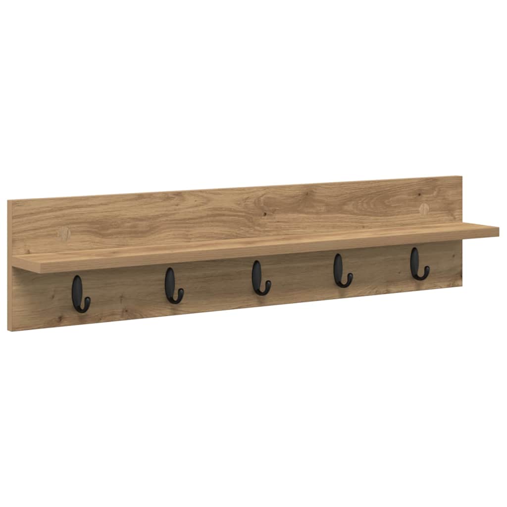 Wall-Mounted Coat Rack Artisan Oak 80 x 10.5 x 18 cm