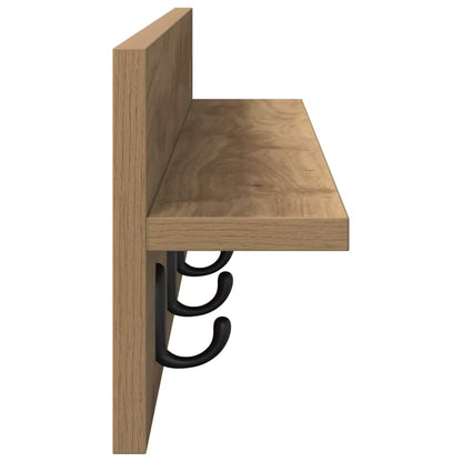 Wall-Mounted Coat Rack Artisan Oak 80 x 10.5 x 18 cm