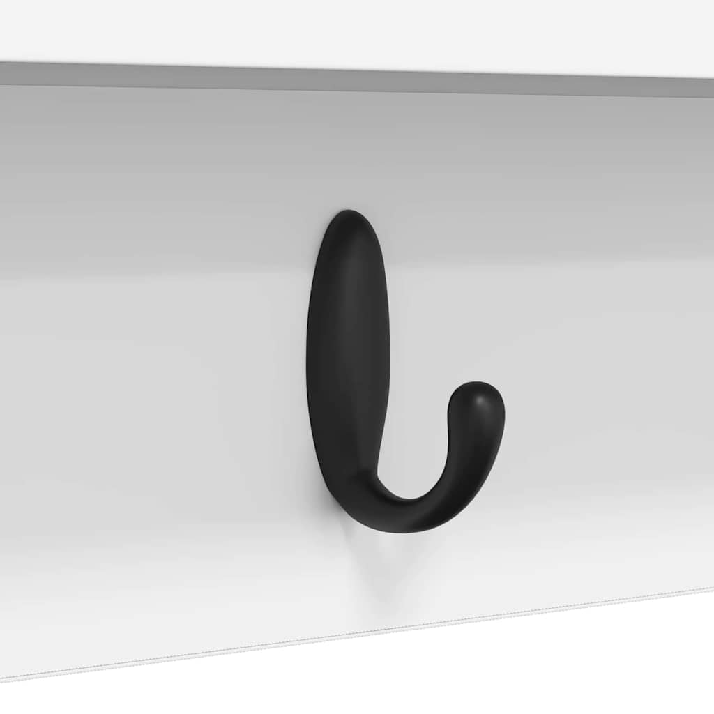Wall-Mounted Coat Rack White 100 x 10.5 x 18 cm Engineered wood