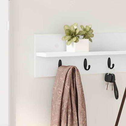 Wall-Mounted Coat Rack White 100 x 10.5 x 18 cm Engineered wood