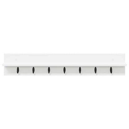 Wall-Mounted Coat Rack White 100 x 10.5 x 18 cm Engineered wood