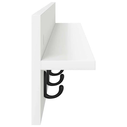Wall-Mounted Coat Rack White 100 x 10.5 x 18 cm Engineered wood