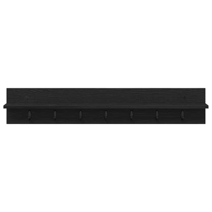 Wall-Mounted Coat Rack Black Oak 100 x 10.5 x 18 cm