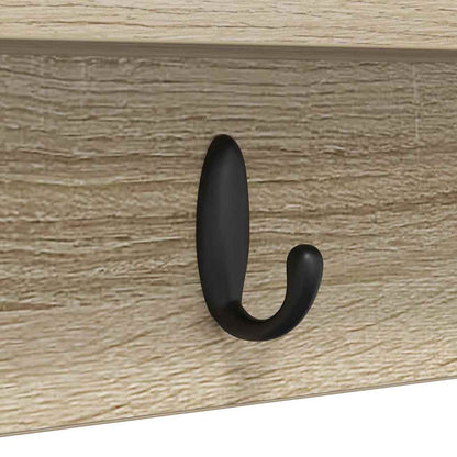 Wall-Mounted Coat Rack Sonoma Oak 100 x 10.5 x 18 cm