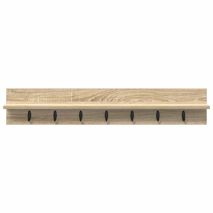 Wall-Mounted Coat Rack Sonoma Oak 100 x 10.5 x 18 cm
