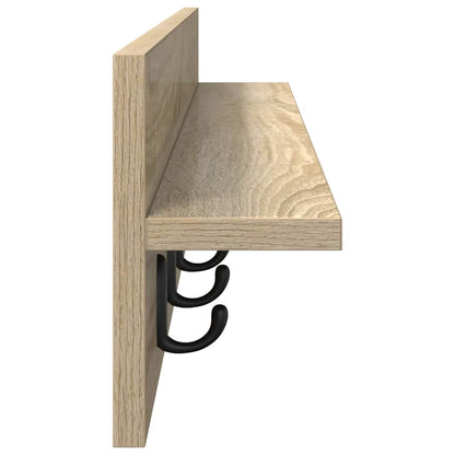 Wall-Mounted Coat Rack Sonoma Oak 100 x 10.5 x 18 cm