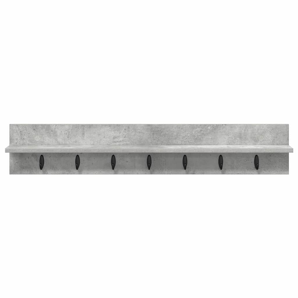 Wall-Mounted Coat Rack Concrete Grey 100 x 10.5 x 18 cm