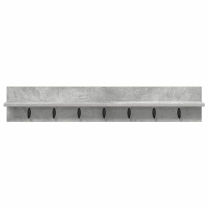 Wall-Mounted Coat Rack Concrete Grey 100 x 10.5 x 18 cm