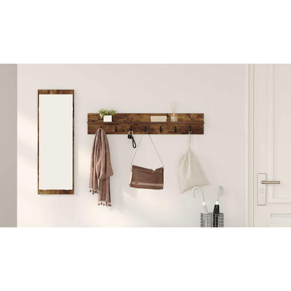 Wall-Mounted Coat Rack Smoked Oak 100 x 10.5 x 18 cm