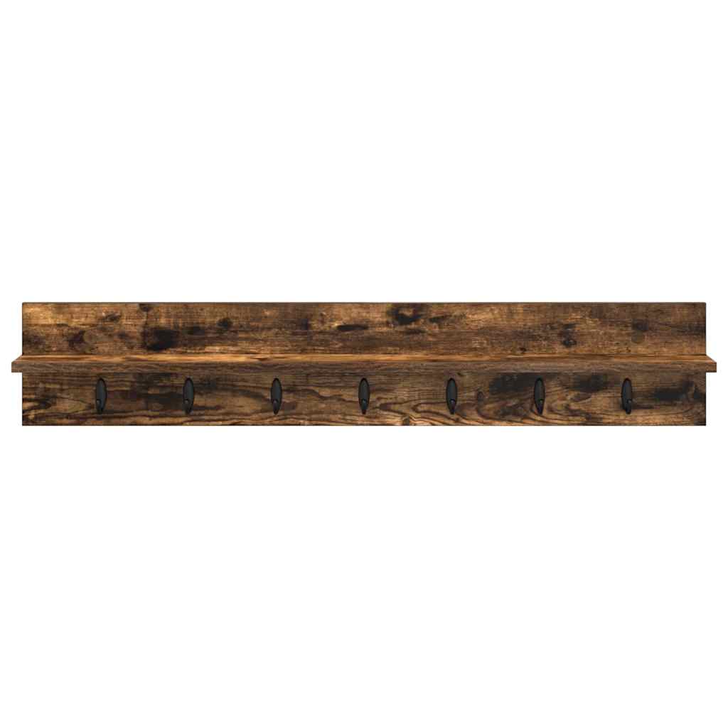 Wall-Mounted Coat Rack Smoked Oak 100 x 10.5 x 18 cm