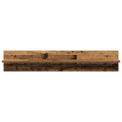 Wall-Mounted Coat Rack Wall-mounted Old Wood 100 x 10.5 x 18 cm