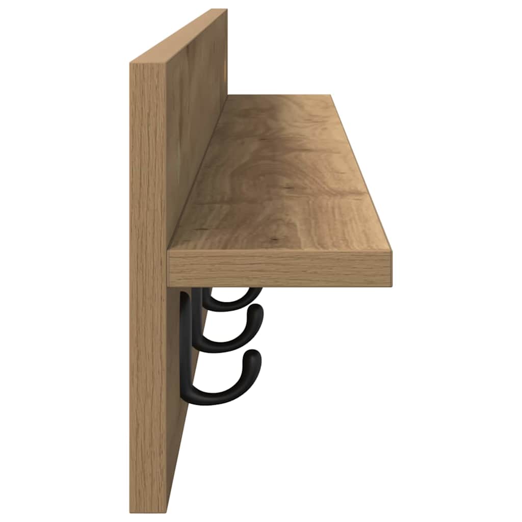 Wall-Mounted Coat Rack Artisan Oak 100 x 10.5 x 18 cm