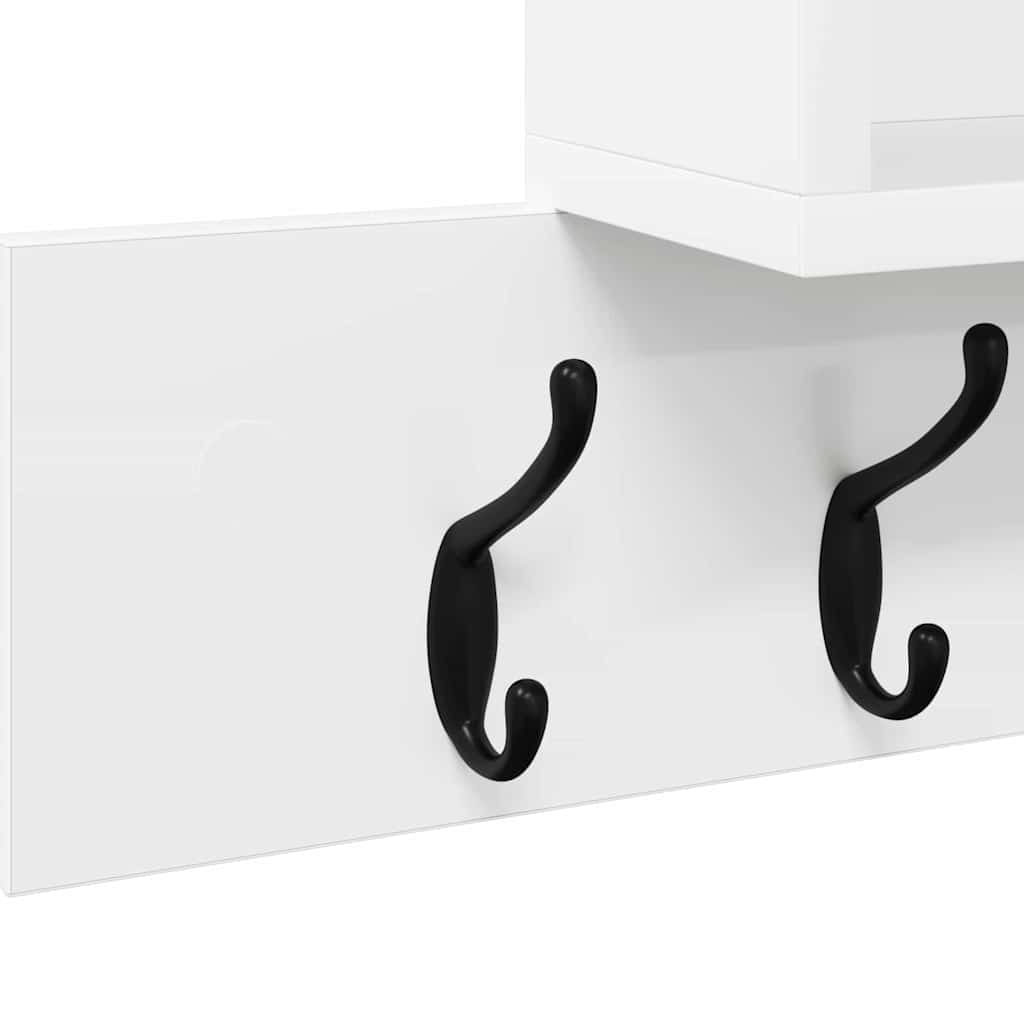 Wall-Mounted Coat Rack Wall-Mounted White 100 x 12 x 43.5 cm
