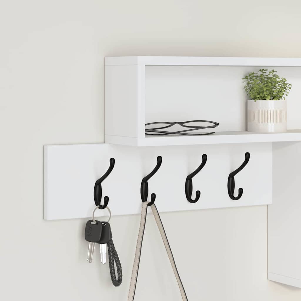 Wall-Mounted Coat Rack Wall-Mounted White 100 x 12 x 43.5 cm